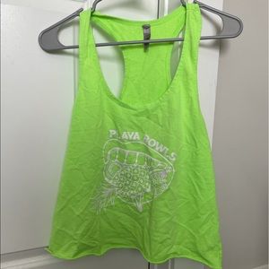 Neon green Playa Bowls Tank Top